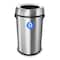 Alpine Industries Trash Can, Stainless Steel Brushed, Stainless Steel/Plastic ALP470-65L-R - alternate 1